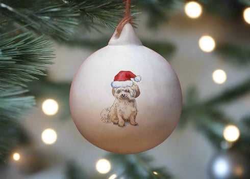 Havanese Fawn Ceramic Bauble